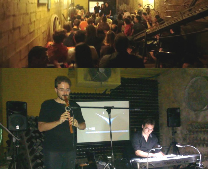 2014- Live performance in Rimaires (Caves Guilera) with composer Ignacio Núñez .jpg