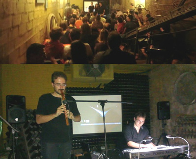 2014- Live performance in Rimaires (Caves Guilera) with composer Ignacio Núñez 