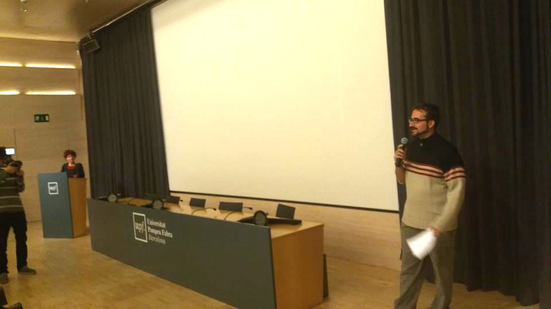 2016- FICMA Presentation of the documentary Antes que se tire la Sal at the Pompeu Fabra University.jpg